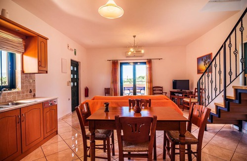 Plaka Villa | Two floor villa with panoramic view of the area of Almyrida