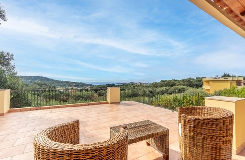 Arillas House | Vacation Home "Ilios County House" with Sea View, Private Terrace & Wi-Fi