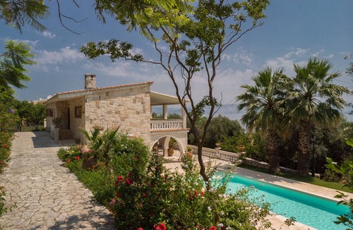 Benitses Villa | Villa Pietra - private pool, stunning sea views, fast internet, sleeps 10+