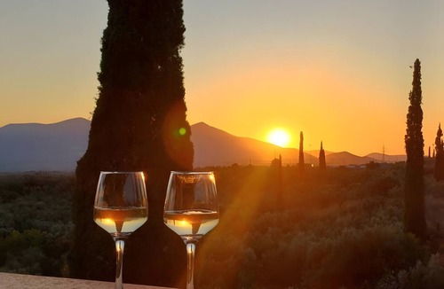 Arfara House | Yiannis & Ria’s Farmhouse—Country Retreat with Garden, Orchard, Countryside Views & Sunset