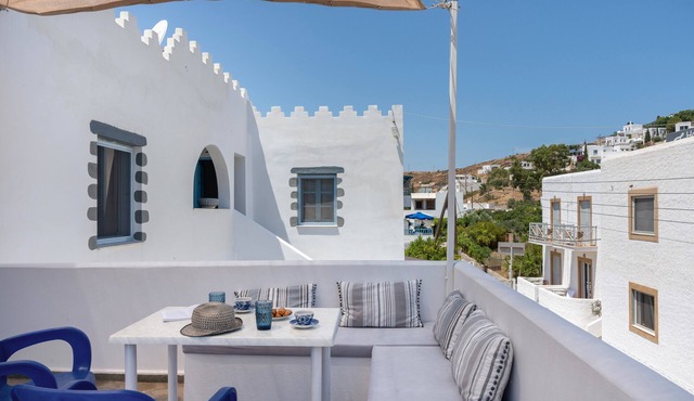 Apartment In A Hotel "Pico Bello Patmos 30" with Sea View, Private Terrace & Wi-Fi