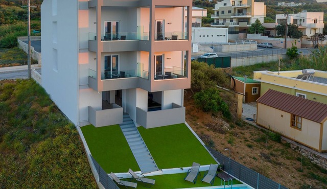 Creta Sun, Studio 111 City & Pool view in Rethymno