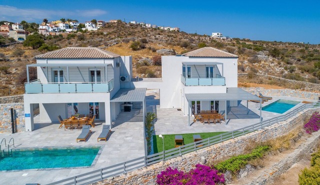Gianna's Panoramic Seaview Twin Villas with pools