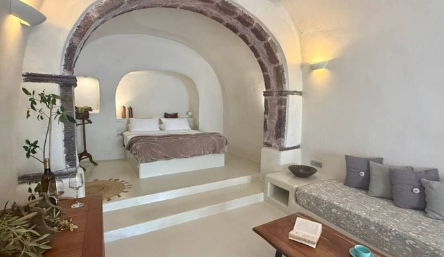Junior Cave House with Shared Garden and Plunge Pool in Santorini Cyclades