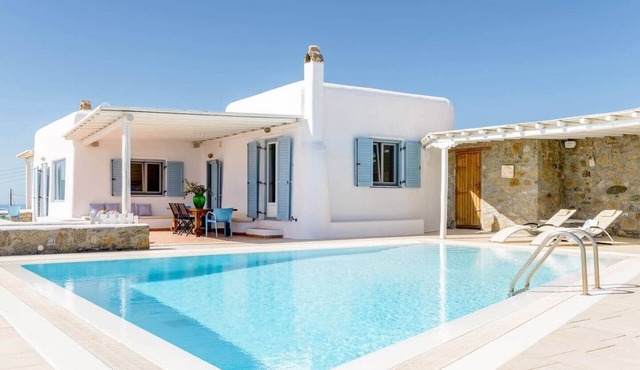 Lighthouse Villa w Private Pool & 220° Sea View in Faros Armenistis