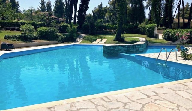 Luxurious Sani Villa Luna with shared pool