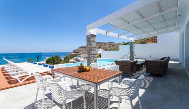 Luxury Sunrise White Villa in Lindos