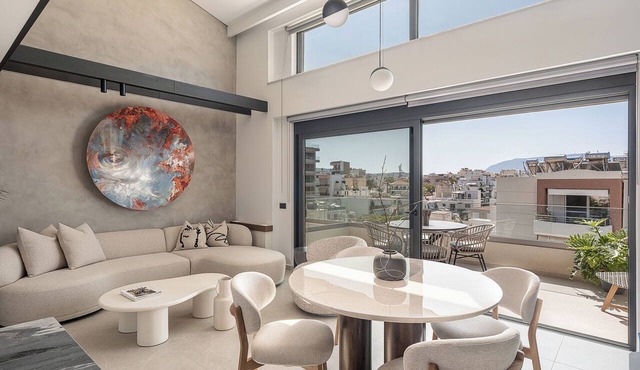 Mountains Meet the Sea Penthouse Suite in Chania