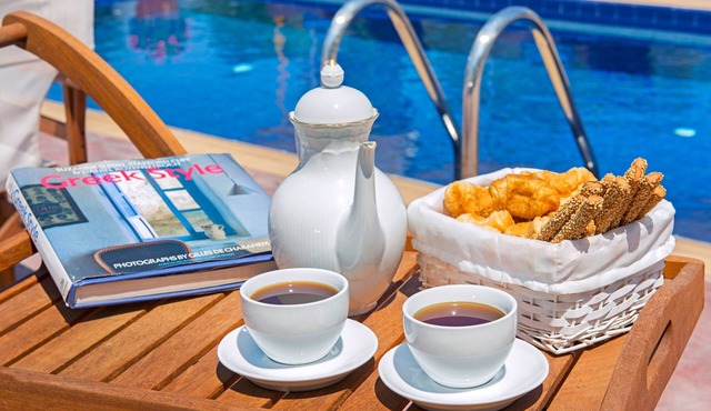 private pool villa Ideally located just 50m from sandy Lido beach in Faliraki