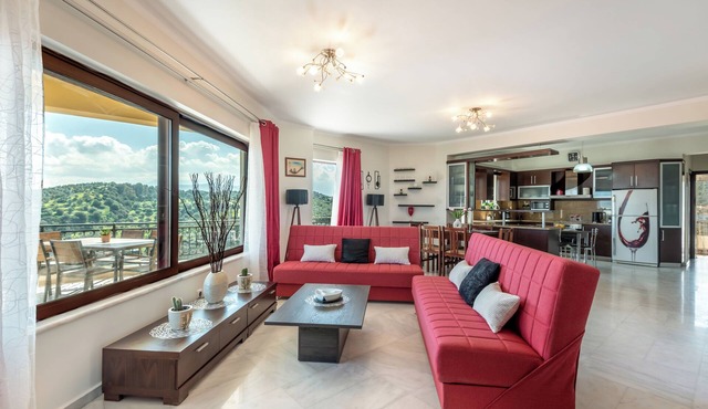 The Sunlit three bedrooms brand new apartment with stunning ocean view in Chania