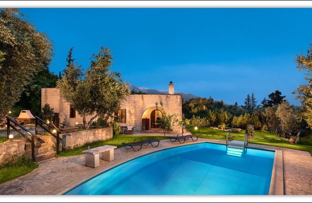 Traditional Stone, Pool Villa with Wonderful Garden! in Chania