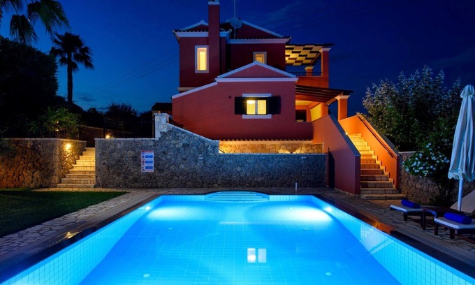 Dassia Villa | Luxury Corfu Villa | Villa Rose | Private Pool | 4 BDR | Dassia