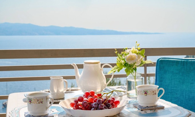 Vlachatika House | Penelope Stone: Charming 2-story House above Kalami, Corfu