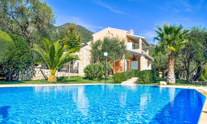 Pirgi Villa | Villa Malama: Large Private Pool, Sea Views, A/C, WiFi