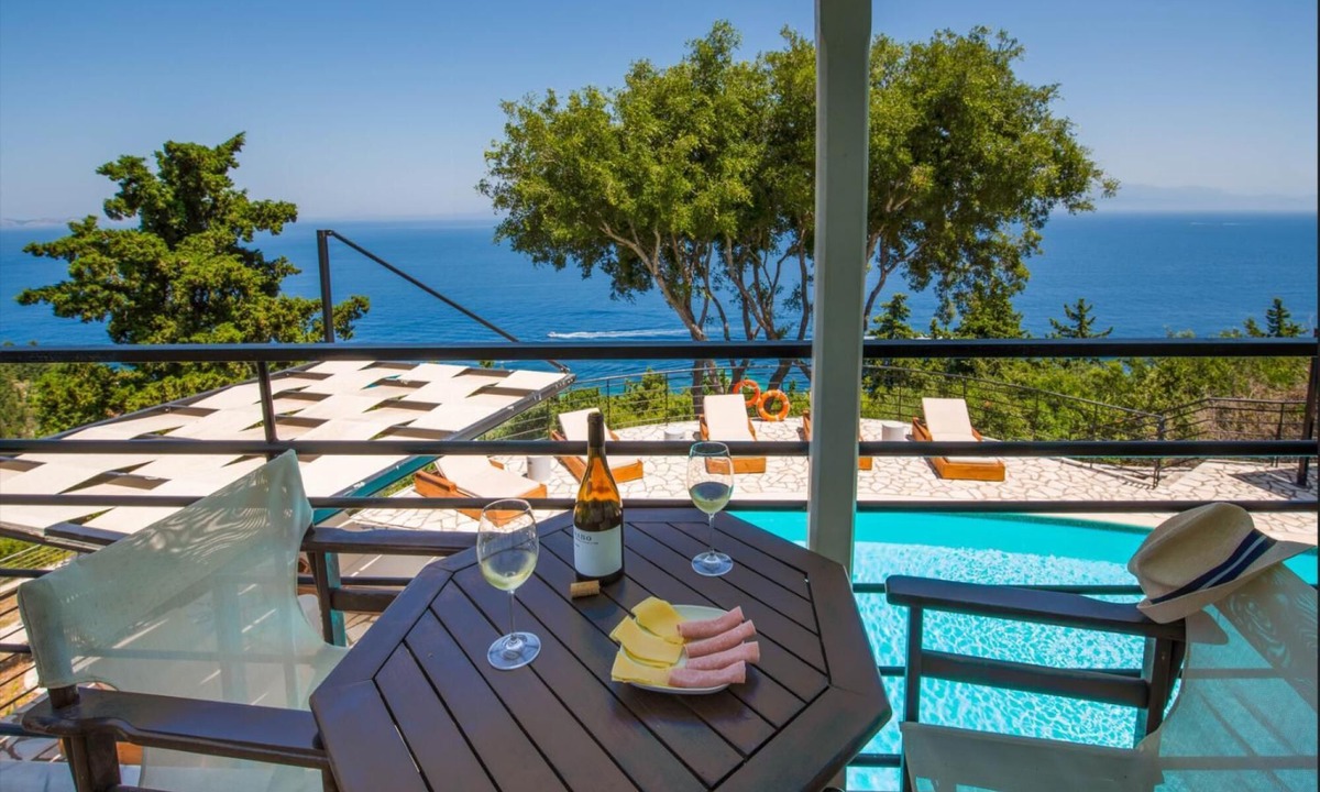 Lakka Villa | Villa Nefeli Large Private Pool Walk to Beach Sea Views A C Wifi Car Not Required - 2295