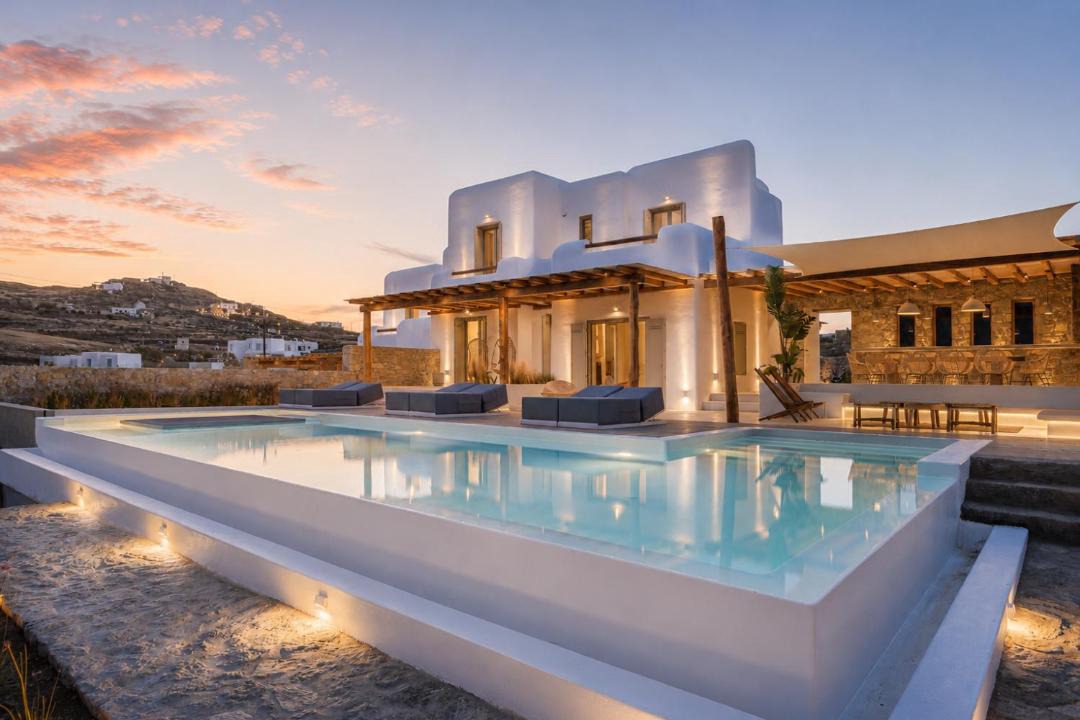 Xilokeratidi Villa | Villa Yasemin - Mykonos Paradise - Views - Pool - Large Garden