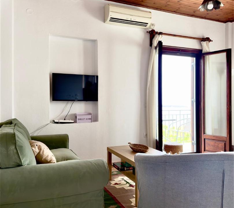 Pella Region Apartment | Mitzelitsa Guest House - Stunning Sea View Retreat - Amaliapoli - Balcony - 2-4 Guests