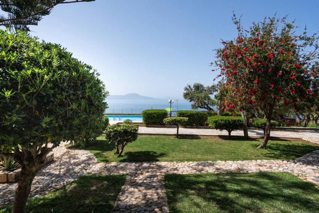 Filaki Apartment | Beachfront Family Villa Katerina with Private pool, Playground, BBQ & Amazing Sea Views!