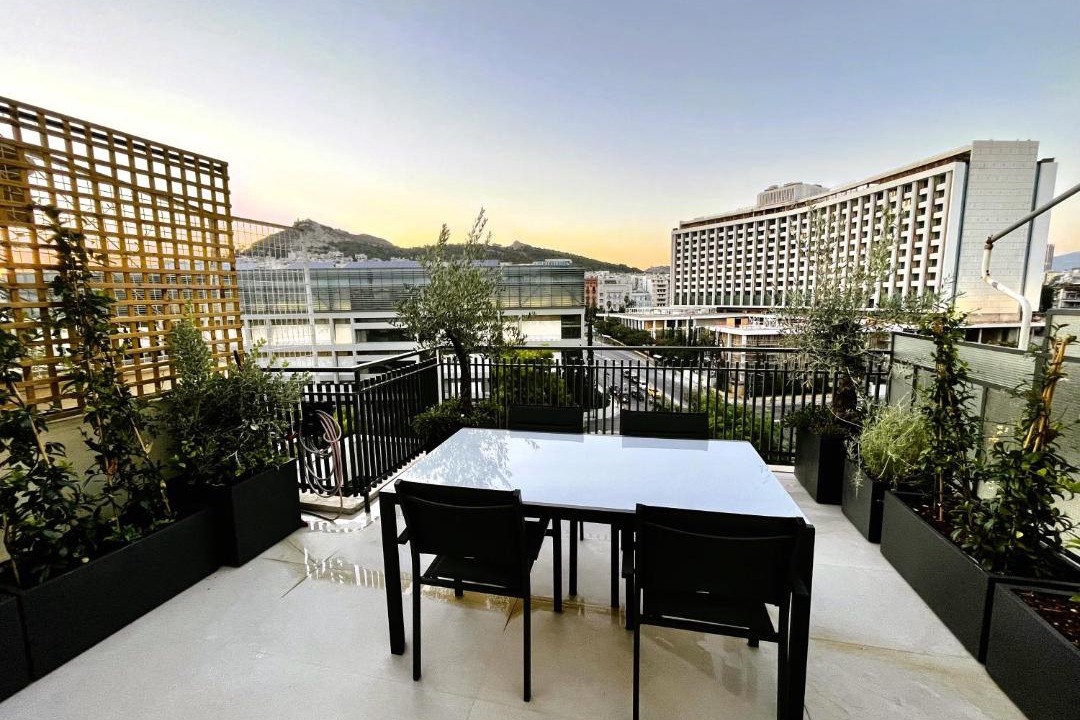 Pangrati Apartment | Athena Blue Lux Apartments 2BR 2BA with City Skyline View, near Kolonaki