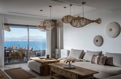 Agia Pelagia House | Lady Sea 6 Bedroom Villa with Heated Pool & Private Beach Access