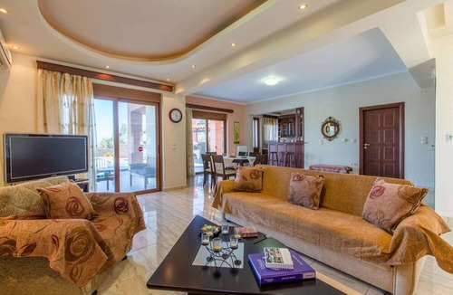 Stalos Villa | Popular Family Villa, A/C, Private Pool with Children's Section, Sea Views - 15 mins to the Beach!