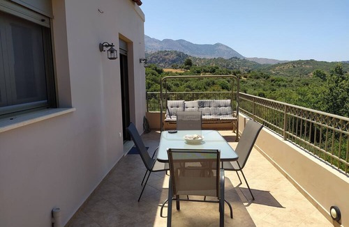 Melidoni Villa | LUXURY VILLA KASTANIA WITH PRIVATE POOL SURROUNDED BY TREES, FLOWERS AND HERBS.