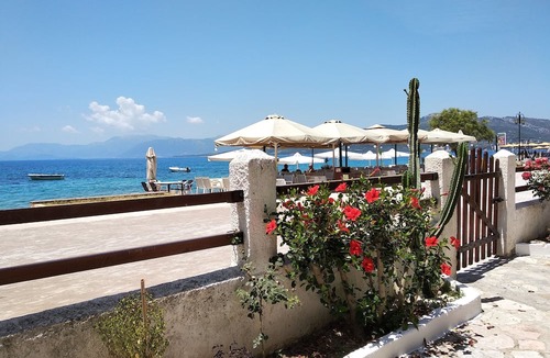 Paleros Villa | Traditional, rustic, seafront villa, just steps away from the beach.