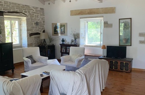 Magazia Villa | Renovated traditional house with pool and sea views: Olive Grove House