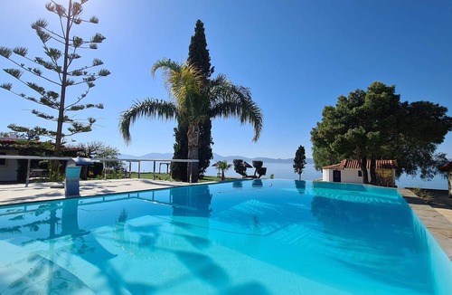 Pigadia Villa | Private beach villa w/pool, sport court & pier