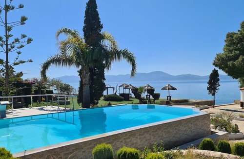 Pigadia Villa | Private beach villa w/pool, sport court & pier