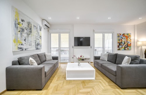 Pangrati Condo | Stunning Central 180m2 4 Bedroom 3 Bath, Sleeps 12