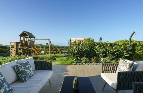 Adelianos Kampos Villa | Luxury Villa Orizontes with Private Outdoor & Heated Indoor Pool, Hot Tub & Gym