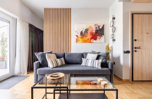 Pangrati Apartment | Athena Blue Lux Apartments 2BR 2BA with City Skyline View, near Kolonaki