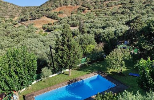 Vrouhas Villa | Elounda Almond Tree Villa Private Pool, Sea Views & Birds in a Relaxing Authentic Cretan Escape