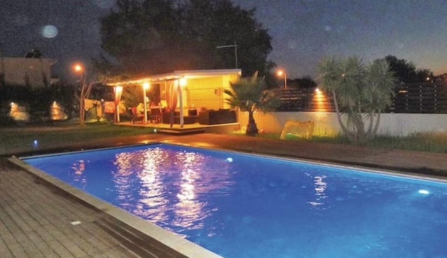 Zoi luxury villa with swimming pool and tennis court in Kanali