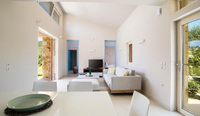 Villa Thalassa with a swimming pool and garden
