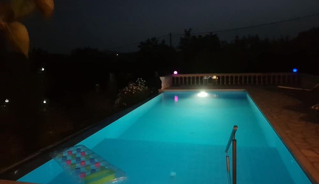 Stunning 4-bed villa in central Corfu with beautiful hill views and large s/pool in Gouvia and Poulades